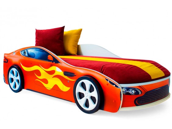 Детская кровать-машина Бондмобиль красный