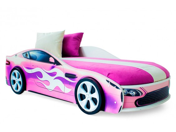 Детская кровать-машина Бондмобиль розовый
