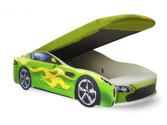 Детская кровать-машина Бондмобиль зеленый