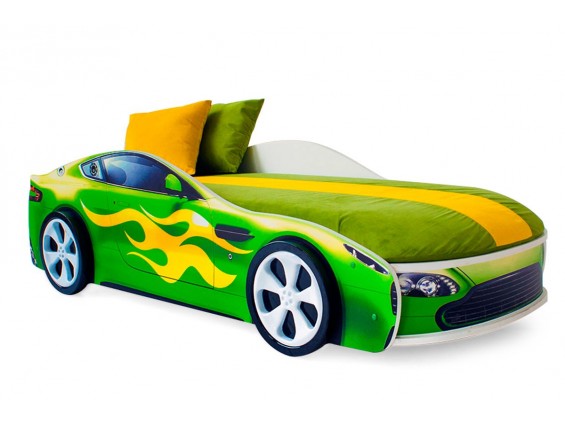 Детская кровать-машина Бондмобиль зеленый