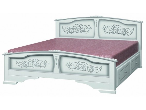 Кровать из массива Елена с ящиками