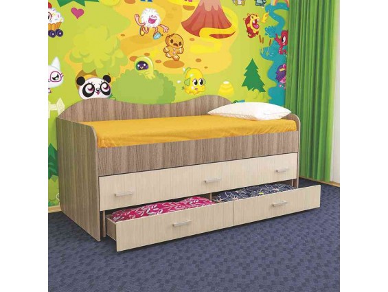Кровать детская Нимфа двухместная с ящиками