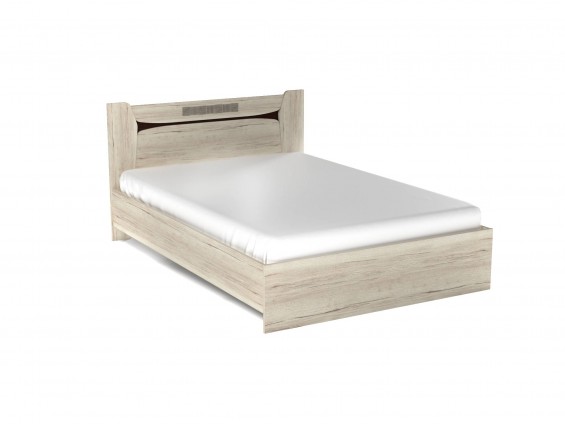Двуспальная кровать 1400 Мале Дуб галифакс белый