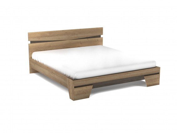 Двуспальная кровать NEW 1800 Стреза Дуб Галифакс натуральный