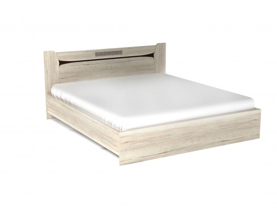 Двуспальная кровать 1800 Мале Дуб галифакс белый