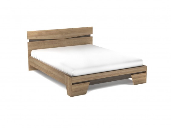 Двуспальная кровать NEW 1600 Стреза Дуб Галифакс натуральный
