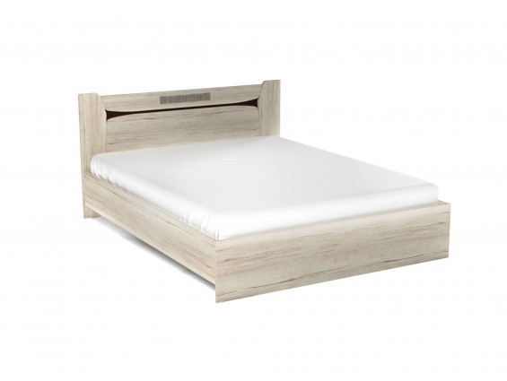 Двуспальная кровать 1600 Мале Дуб галифакс белый