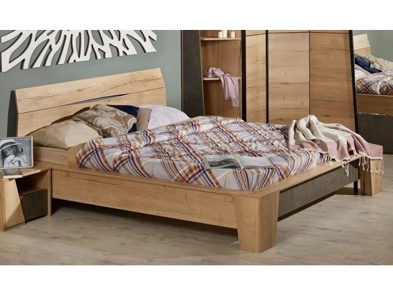 Двуспальная кровать 1400 Стреза Дуб Галифакс натуральный