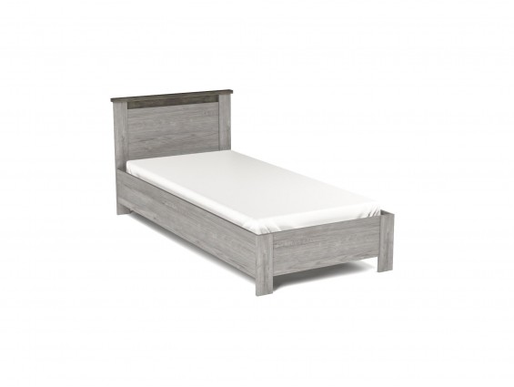 Односпальная кровать 900 Денвер Риббек серый